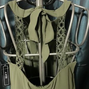 Olive green halter dress **New with tags**